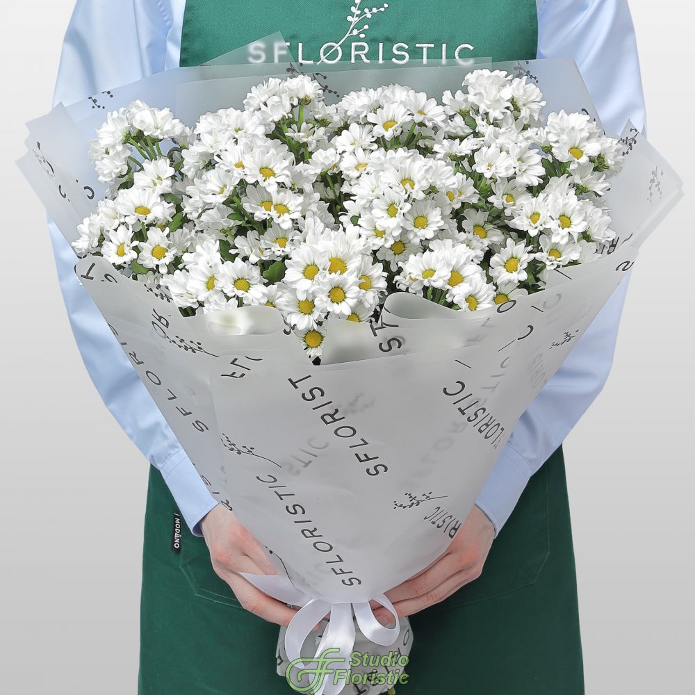 Букет из Белых Хризантем Сантини 15 шт «Нежность Дня» Букет из Белых Хризантем Сантини 15 шт «Нежность Дня»