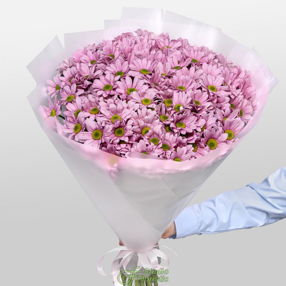 Букет из Розовых Кустовых Хризантем 25 шт «Балет» Букет из Розовых Кустовых Хризантем 25 шт «Балет»