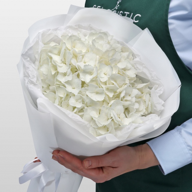 Букет из Гортензии «Белая гортензия»