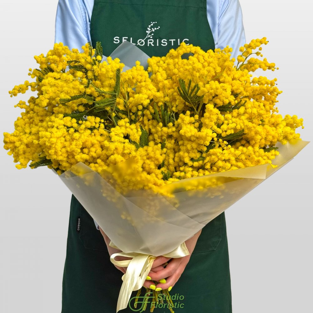Букет из Мимоз 19 шт «Мартовское утро» Букет из Мимоз 19 шт «Мартовское утро»